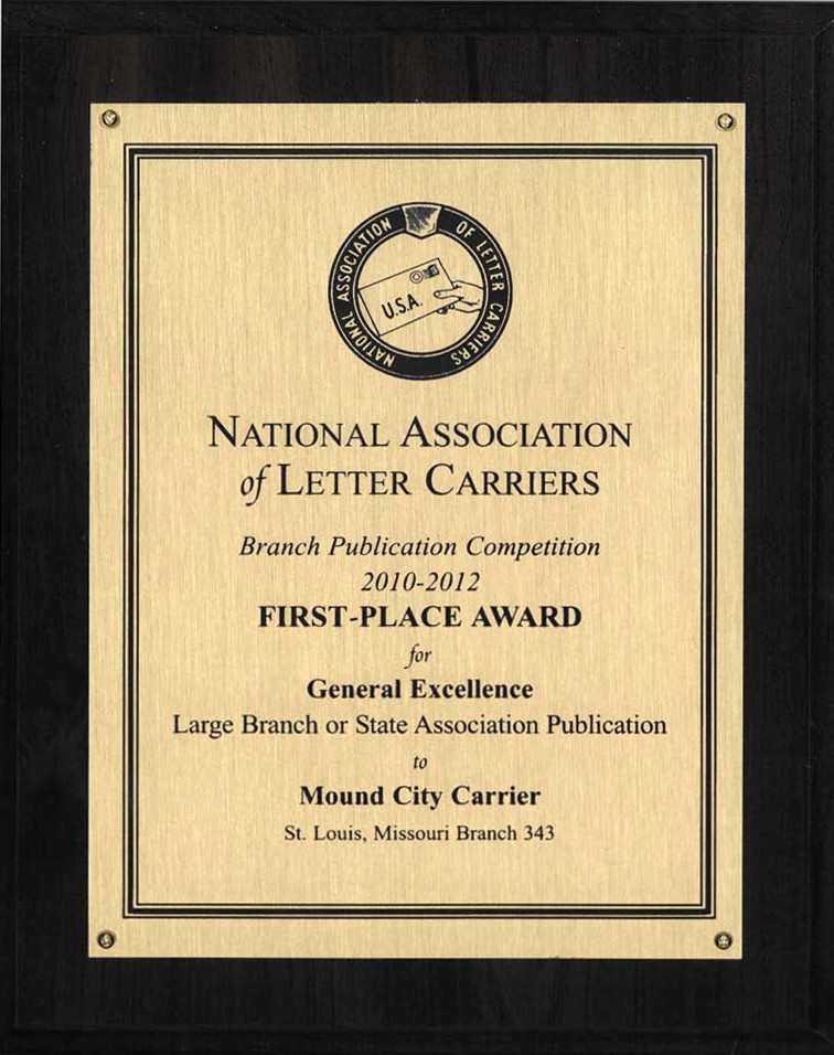 Branch 343 MCC 1st Place Award Branch 343 MCC 1st Place Award